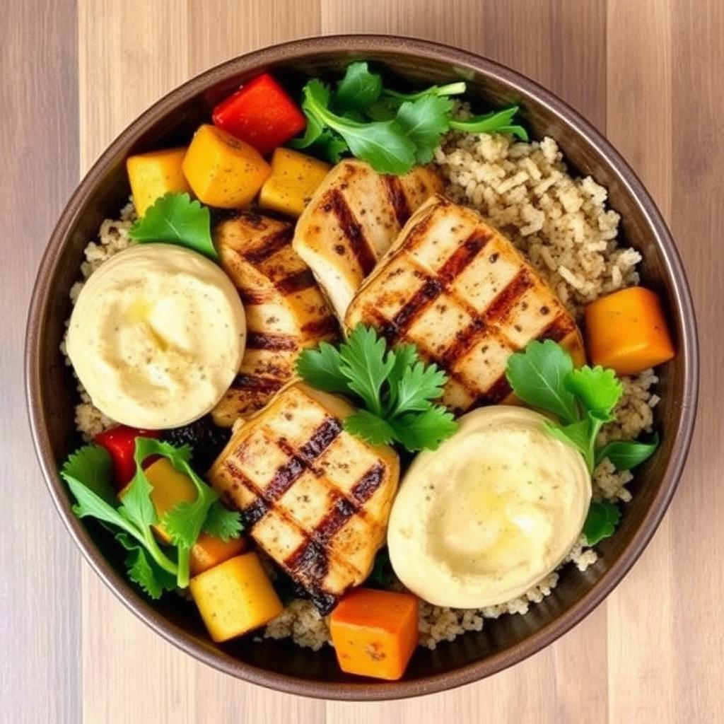 Bowl de pollo a la parrilla